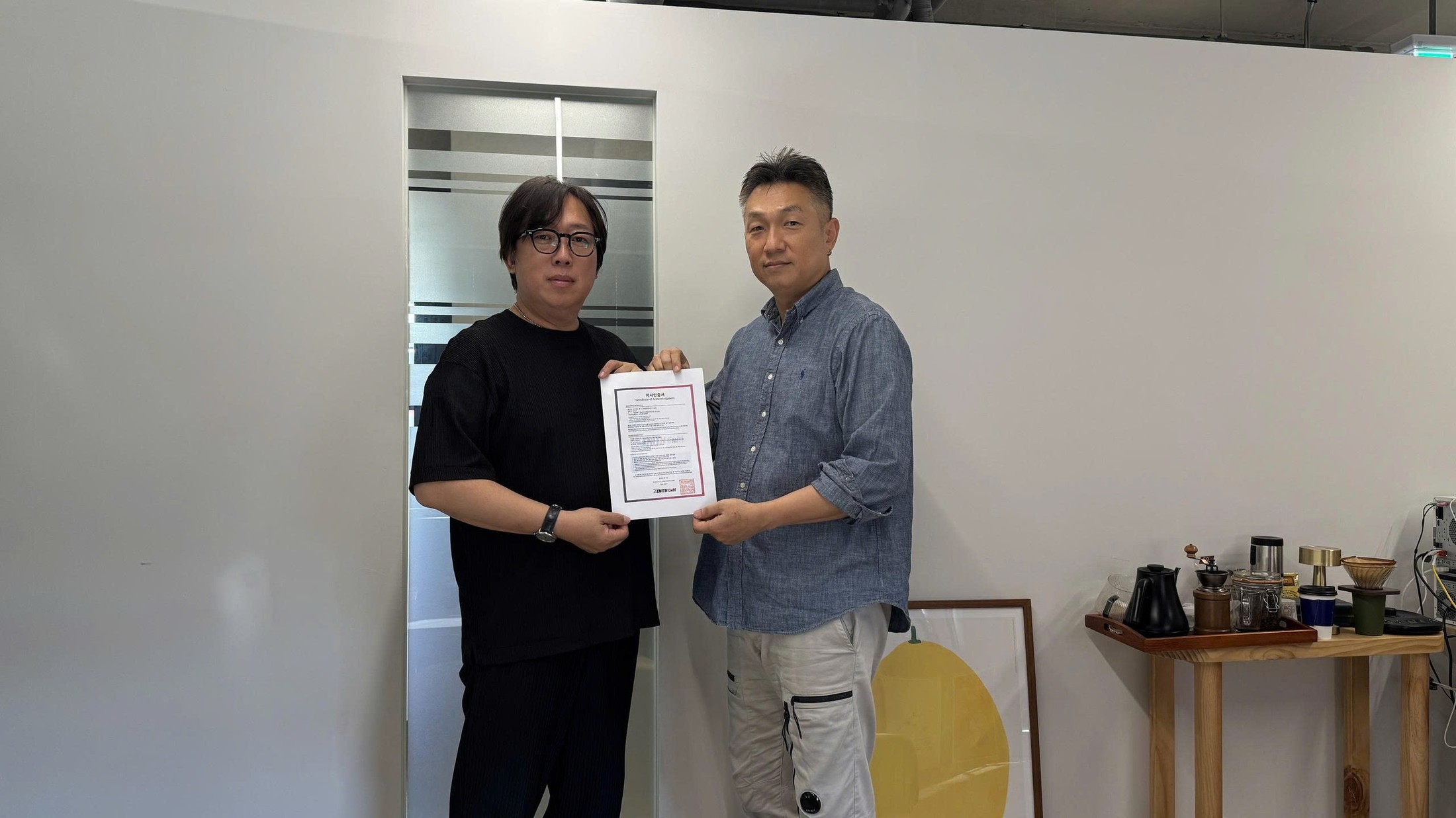 Chairman Park Yong-gil at the official Zenith CnM partnership and branch certification signing